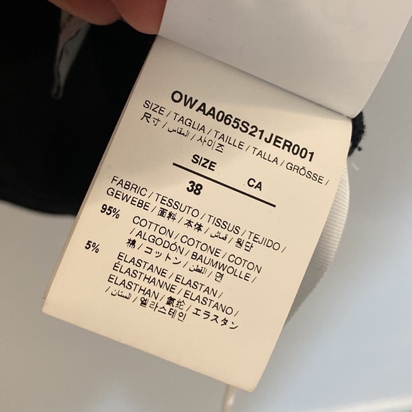 SOLD Authentic Off-White “Main Basic Ribbed T-Shirt” - Picture 9 of 10